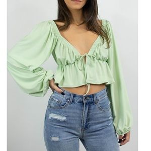 Grey Bandit - Jules Long Sleeve in Sage - Medium, only worn once